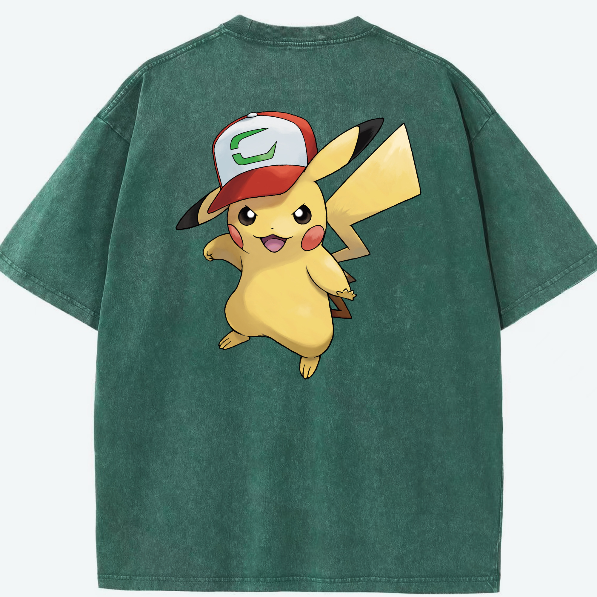 （画像用） ポケットモンスター Pokémon 綿100% ヴィンテージ風 半袖Tシャツ（背面プリント）
